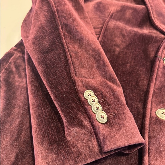 Robert Graham Velvet Blazer in Deep Burgundy - Picture 7 of 13
